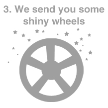 We send your wheels
